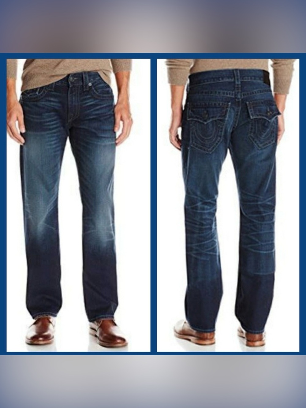 True Religion Ricky Jeans - Size 38 - Back Flap Pockets
